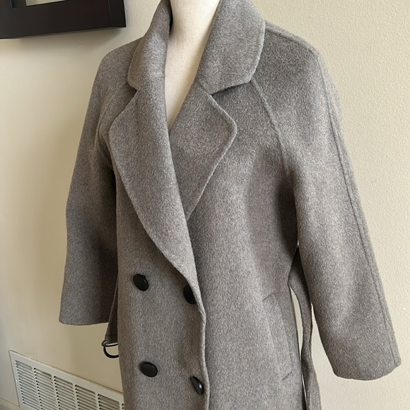 Classic Wool and Cashmere Trench Coat, Size L - Picture 4 of 7